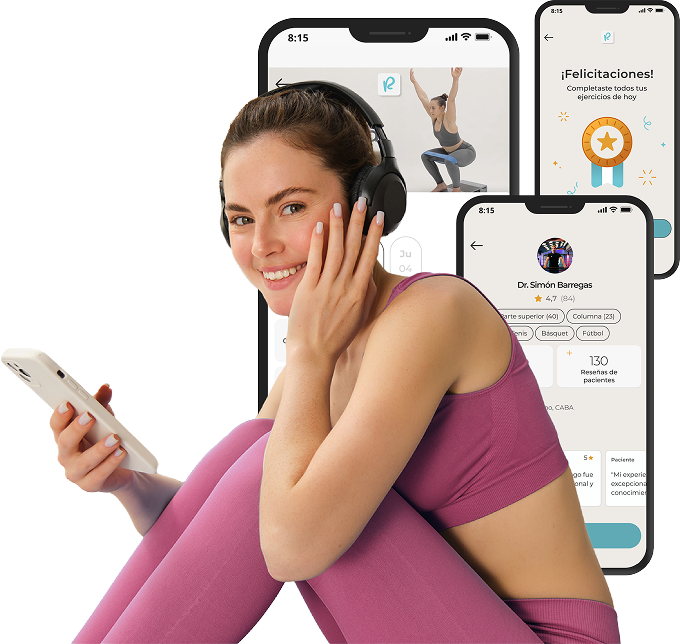 Patient using ReKu app